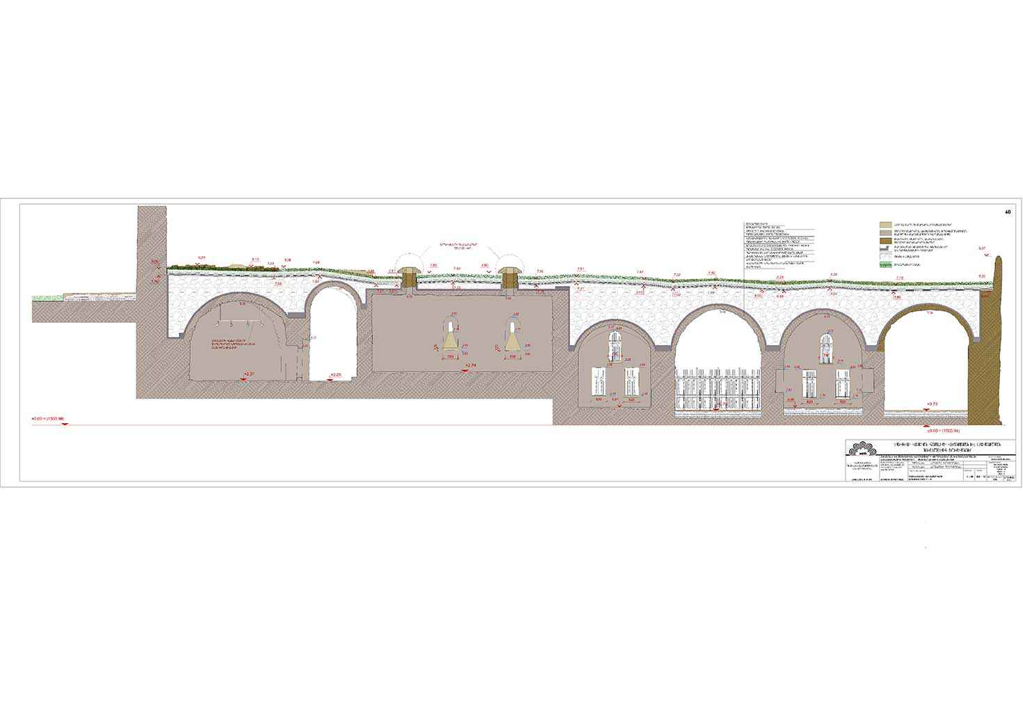 Restorarion project of the north-western part of the auxiliary outbuildings