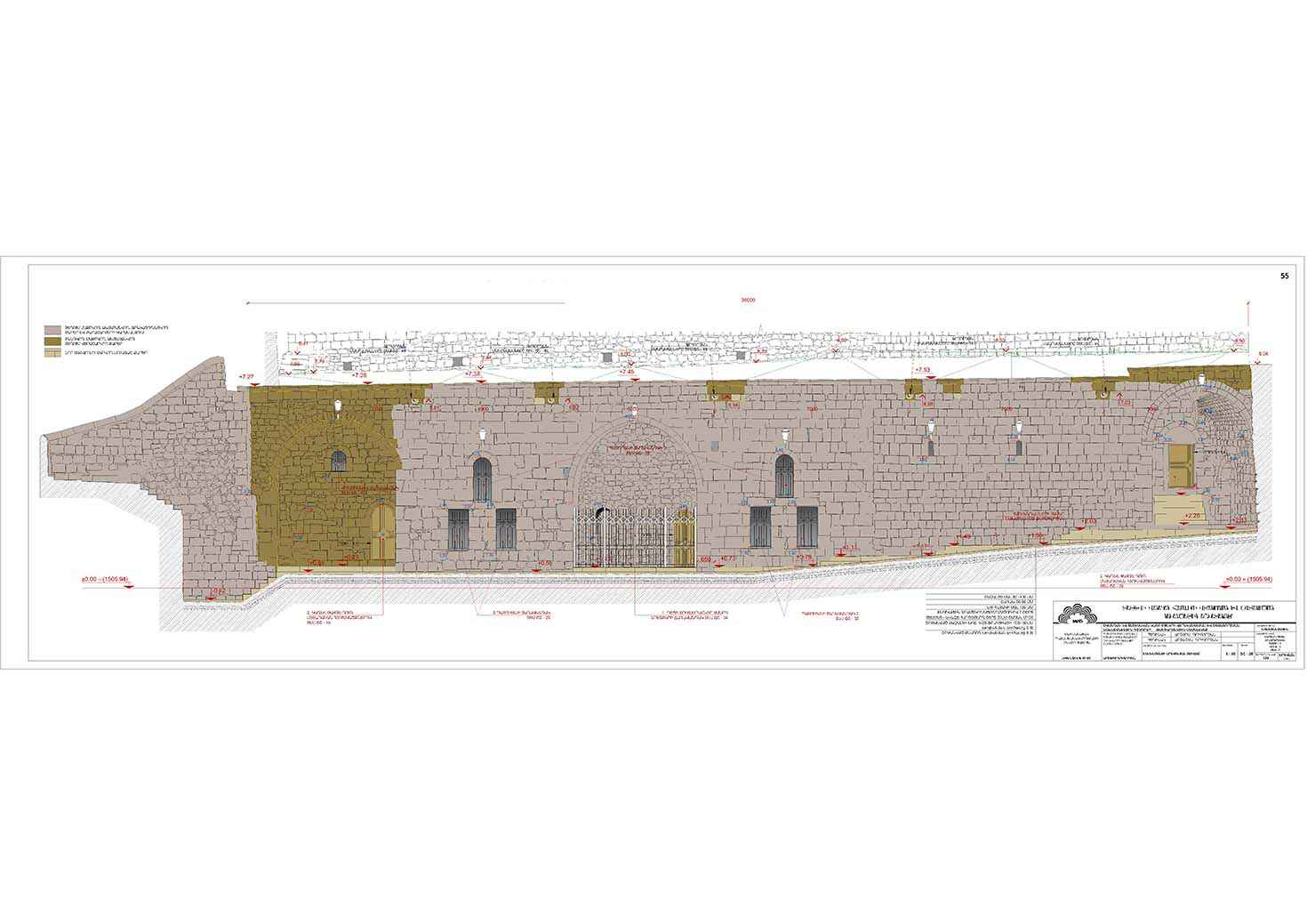 Restorarion project of the north-western part of the auxiliary outbuildings